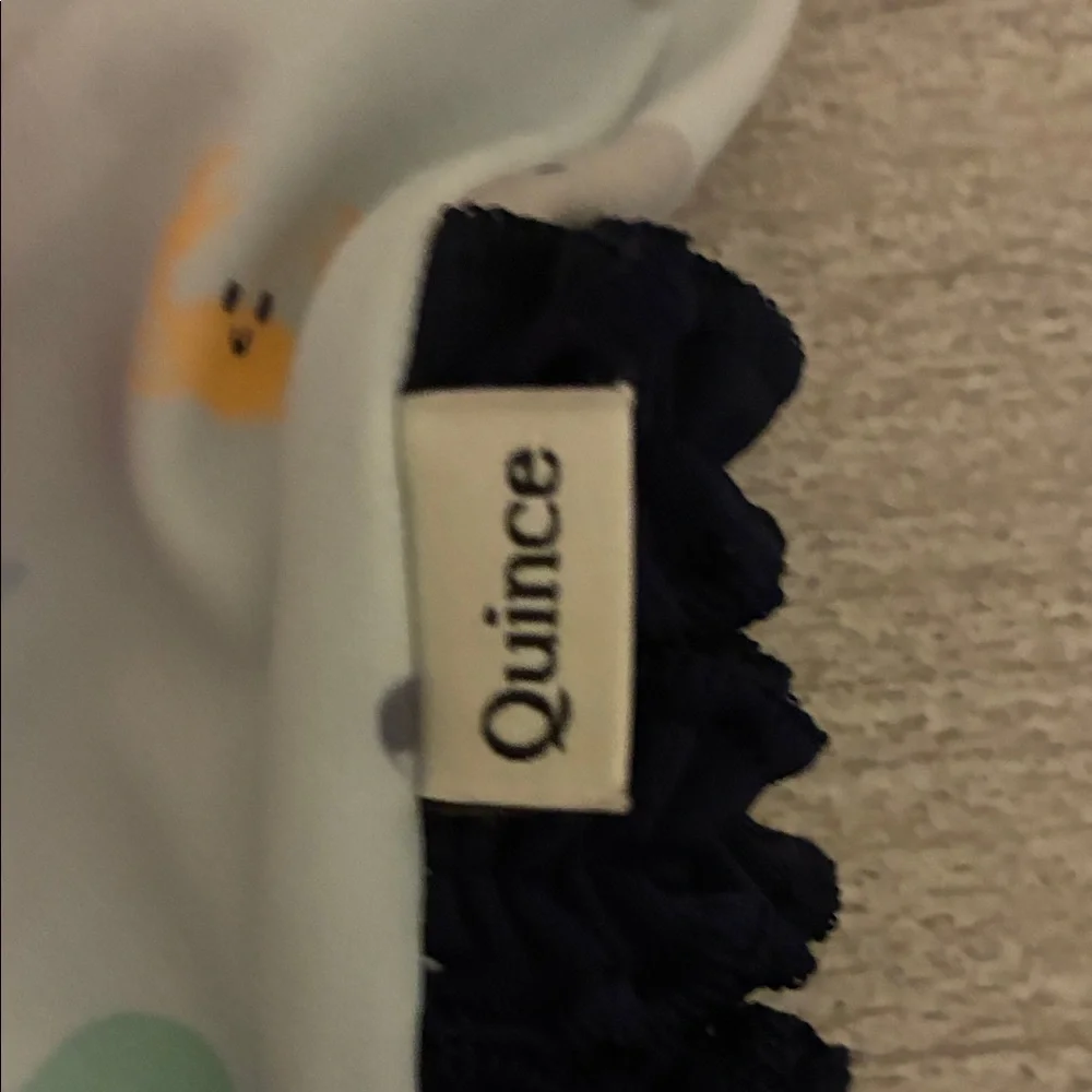 Quince Light Blue & Navy Ruffled Swim Set - Picture 2 of 5